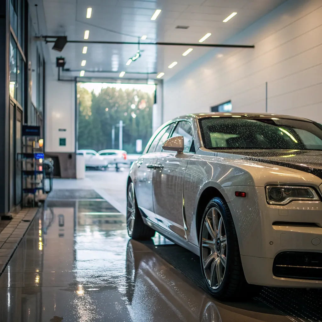 Luxury Car Wash - Exterior view of a shiny car